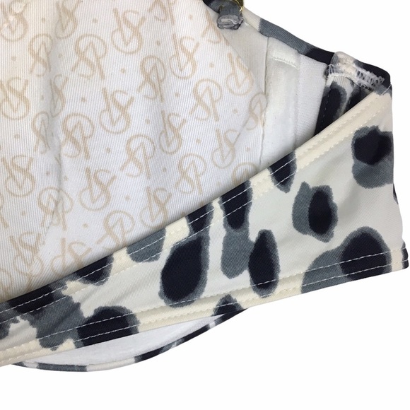 VICTORIA’S SECRET Bikini Top Halter Tie Neck Animal Print Leopard Cheetah 32B - Picture 12 of 15